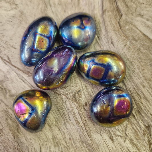 Rainbow Aura Tumble Stone