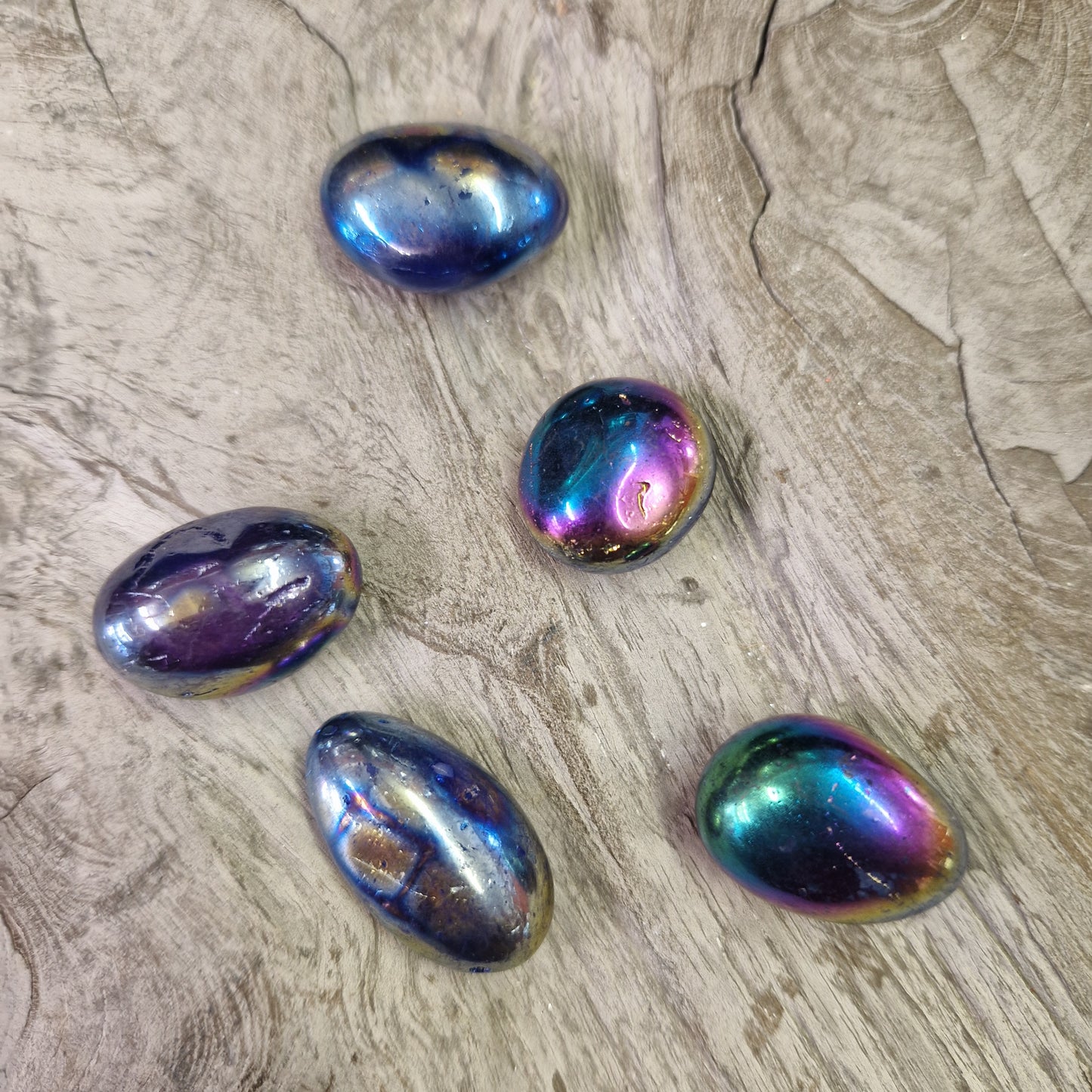 Rainbow Aura Tumble Stone