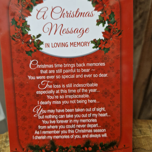 A Christmas Message in loving memory