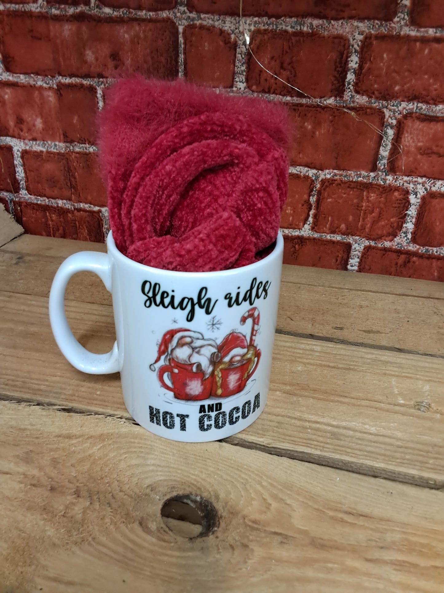 Sleigh ride mug and sock set