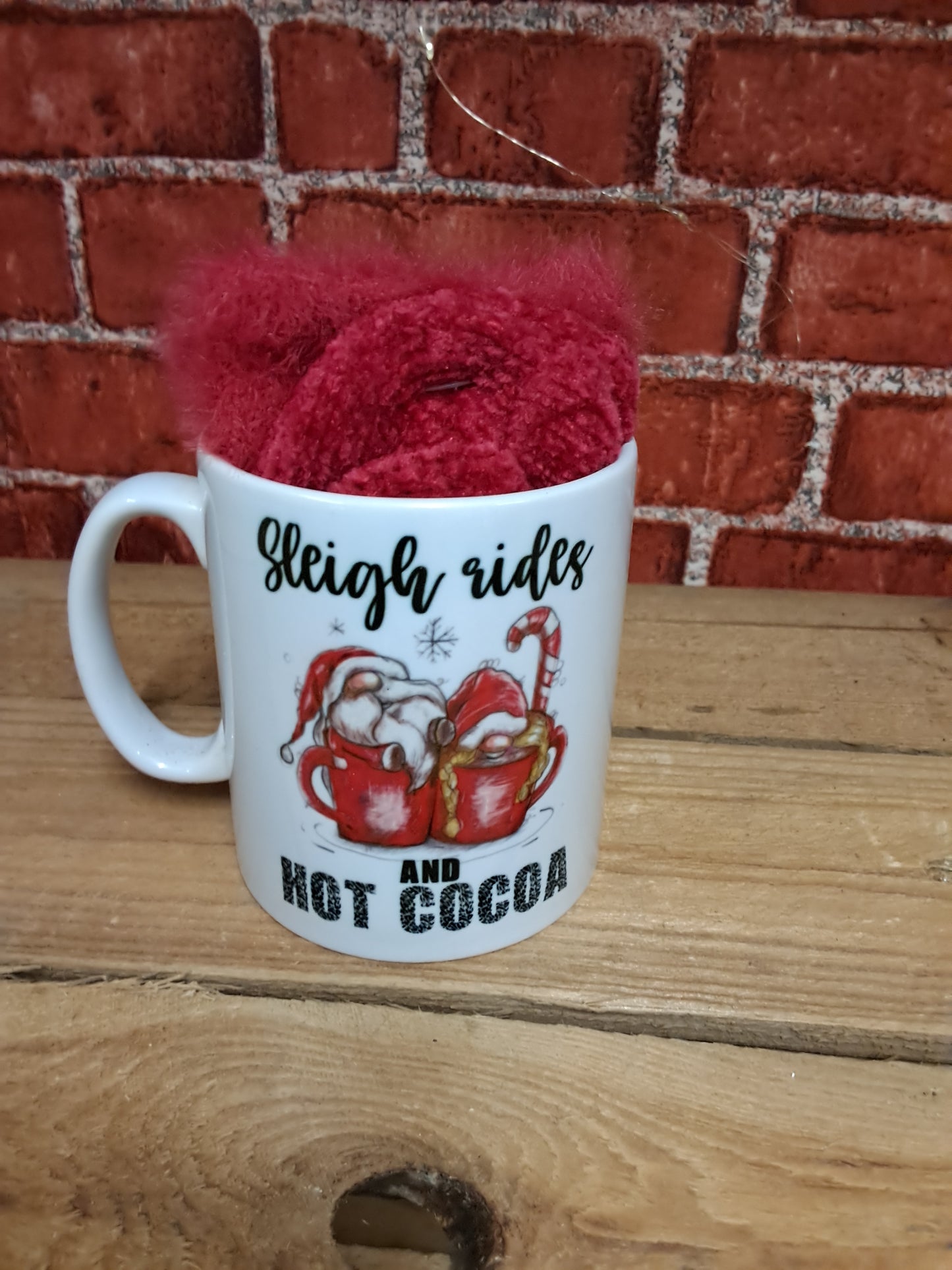 Sleigh ride mug and sock set